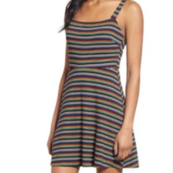 All in Favor Dresses & Skirts - Ribbed Striped Dress, Sz M